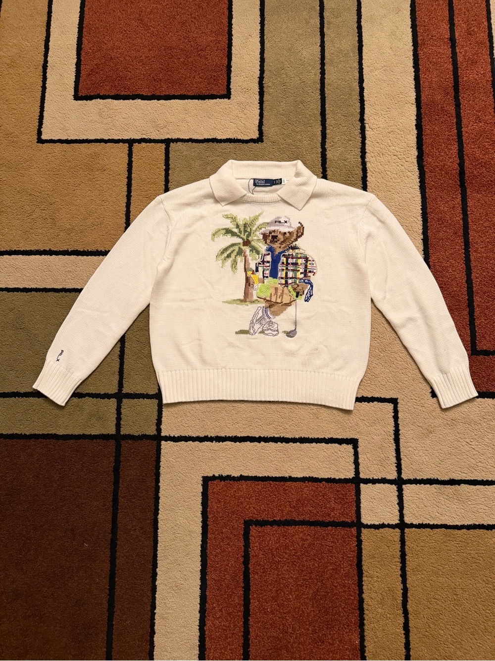 Polo Ralph Lauren Women’s Collared Bear Sweater